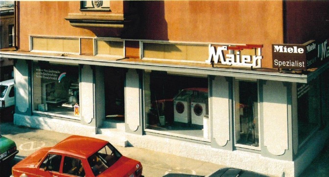 Ladengeschäft Miele Maier 1981